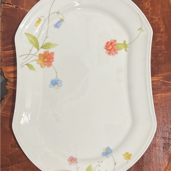 Vintage Mikasa China “ Just Flowers” line Serving Platter - Picture 1 of 3